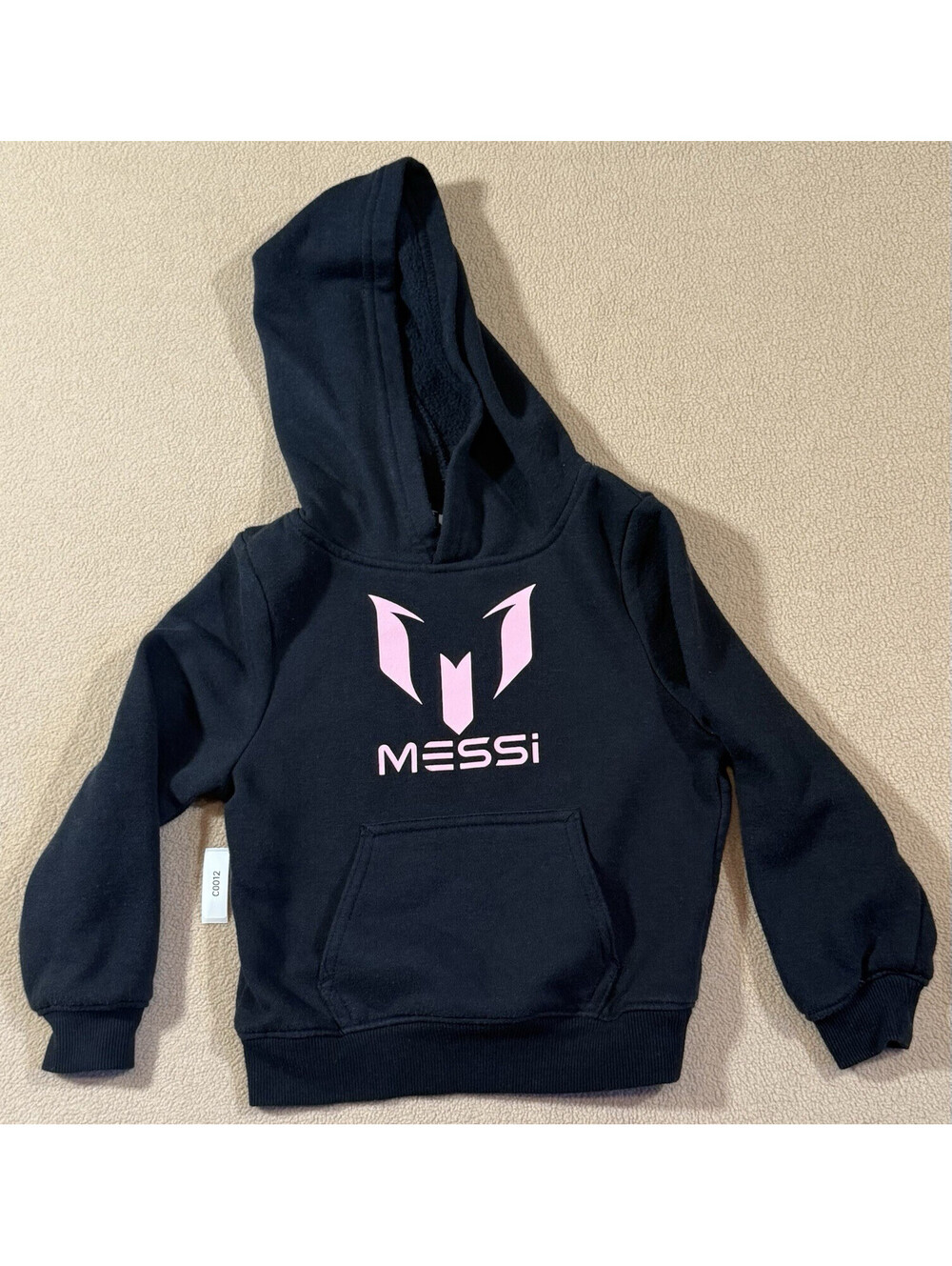 Messi Collection Toddler Pullover Hoodie Black Logo Graphic Print Long Sleeve 3T